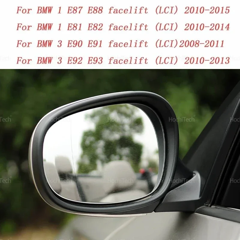 Vollständiger Ersatz im Carbonfaser-Stil, schwarze Rückspiegel-Abdeckkappen für BMW 1 3er E81 E82 E87 E88 E90 E91 E92 E93 – Detail 5