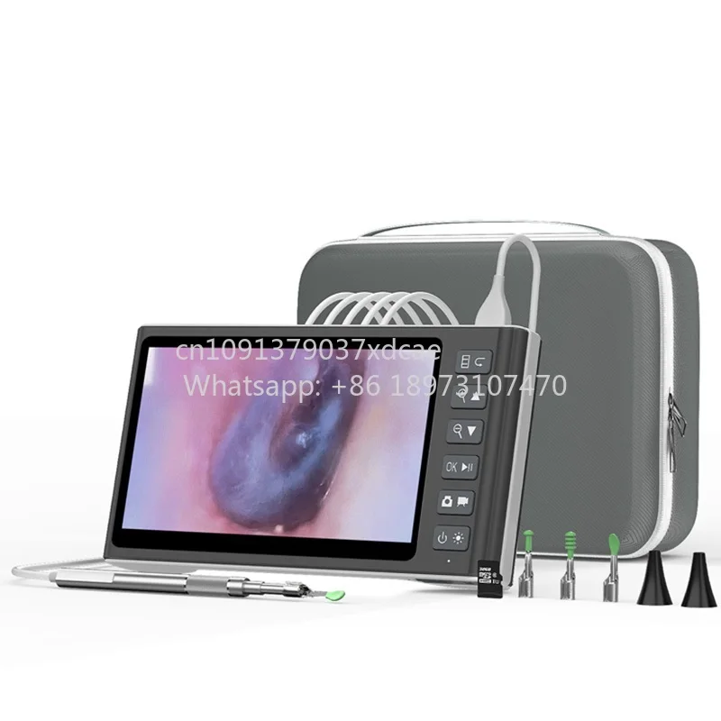 2026 NEW 7'' IPS Screen Digital Otoscope Ear Cleaning Camera USB 3.9MM LED Visual Ear Cleaner Video Ear Spoon With 32GB TF Card
