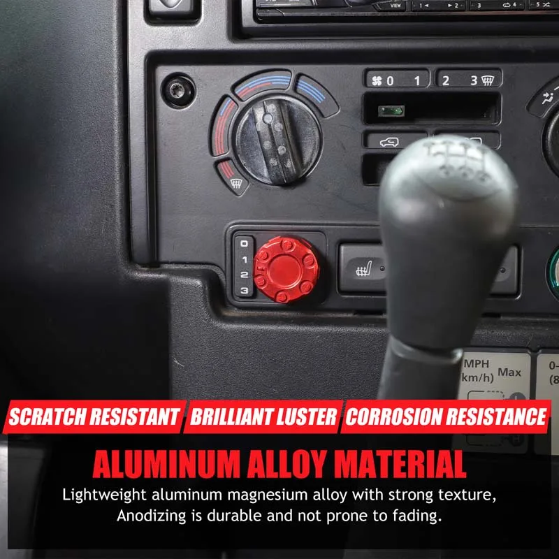 سبائك الألومنيوم الفضة لاند روفر المدافع 90 110 2004-2018 سيارة العلوي ارتفاع تعديل المقبض غطاء ملصق الملحقات