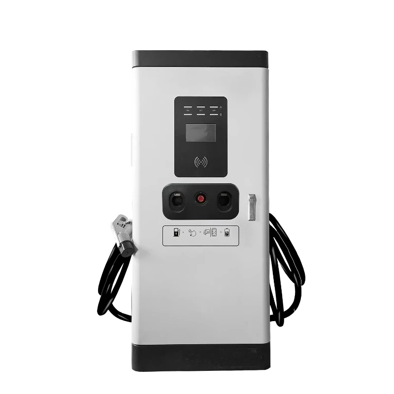 New Type of DC Fast Electric Vehicle Charging Station 60-400KW IP54 1 or 2 Plug Cable 7-inch Screen CCS1/CCS2/GBT