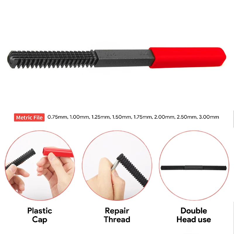 Thread Repair File, Thread Repair Restoration File Teeth Correction Metric Hardware Mini DIY Tools