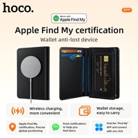 HOCO E91F tarjetero inteligente antipérdida con carga inalámbrica rastreador de billetera uso con Apple Find My APP localizador para bolso de viaje