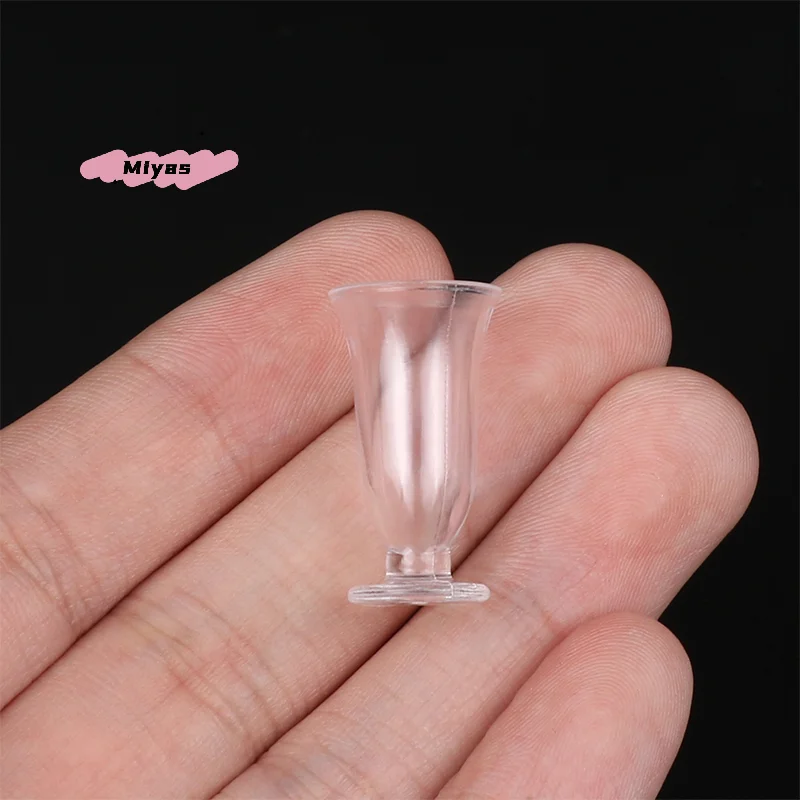 17 قطعة/المجموعة دمية مصغرة الغذاء لعبة الكؤوس محاكاة الآيس كريم مثلجات أكواب عشوائية اكسسوارات المطبخ للدمى