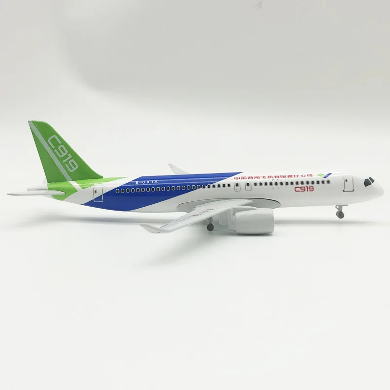 20CM 1:400 Scale CMCC C919 Air Airlines Airplanes Plane Aircraft With Landing Gears Alloy Model Toy For Collections