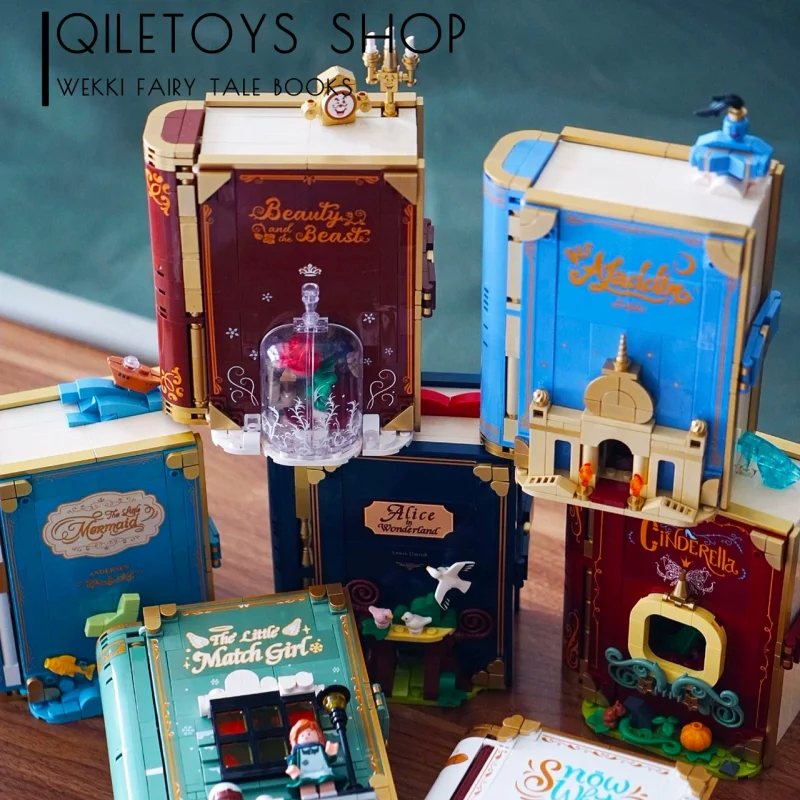 

Diy Wooden Unfinished Fairy Tale Town 3d Book Book Decoration Birthday Collection Decoration Gift