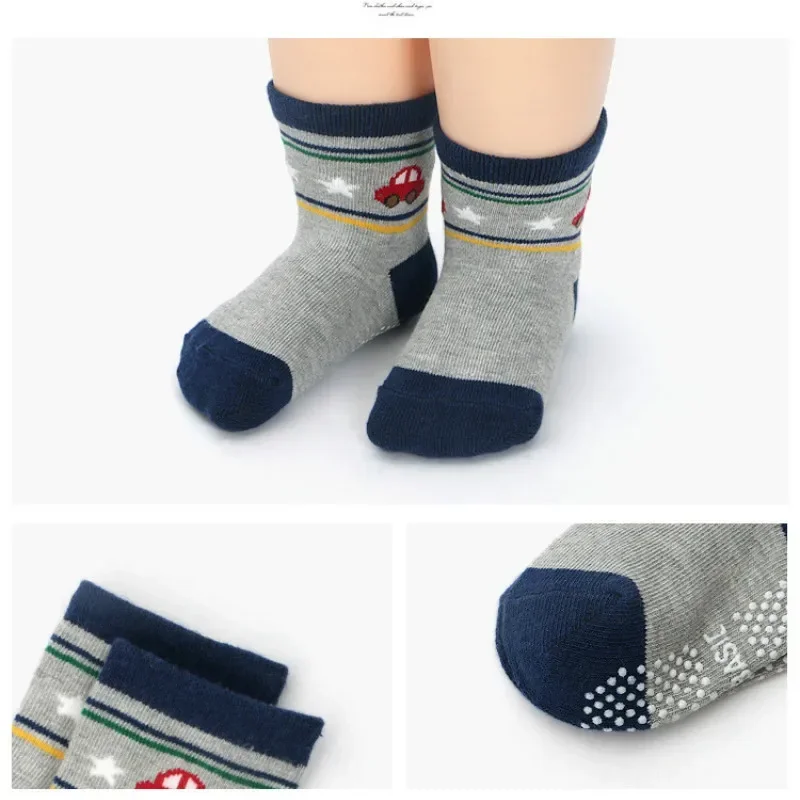 Chaussettes coordonnantes Cartoonbaby pour enfants, bébés garçons, 1 à 3 ans, lot de 5 paires