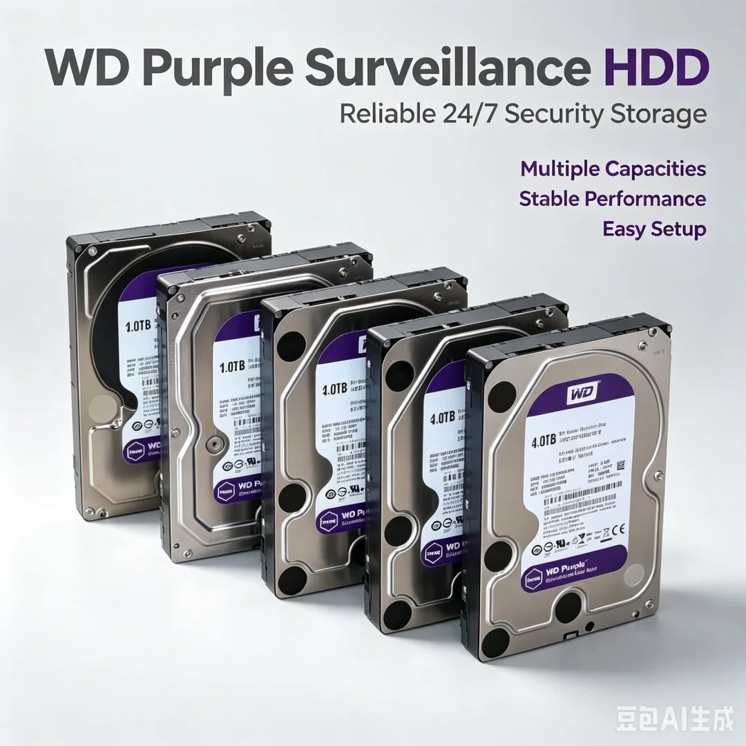 Western Digital WD Purple HDD 1TB 2TB 3TB 4TB SATA 6.0Gb/s 3.5" Hard Drive Disk For Security System Video Recorder Ssd Hard Disk