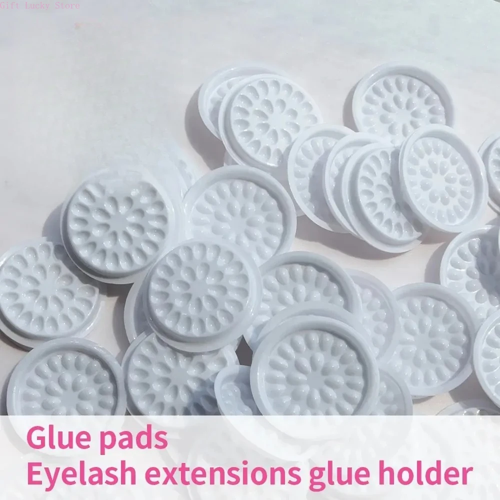 

10-60pcs Glue Gasket Eyelash Glue Holder Adhesive Pallet Eyelash Extension Glue Pad Stand on Eyelash Plastic Holder Makeup Tools
