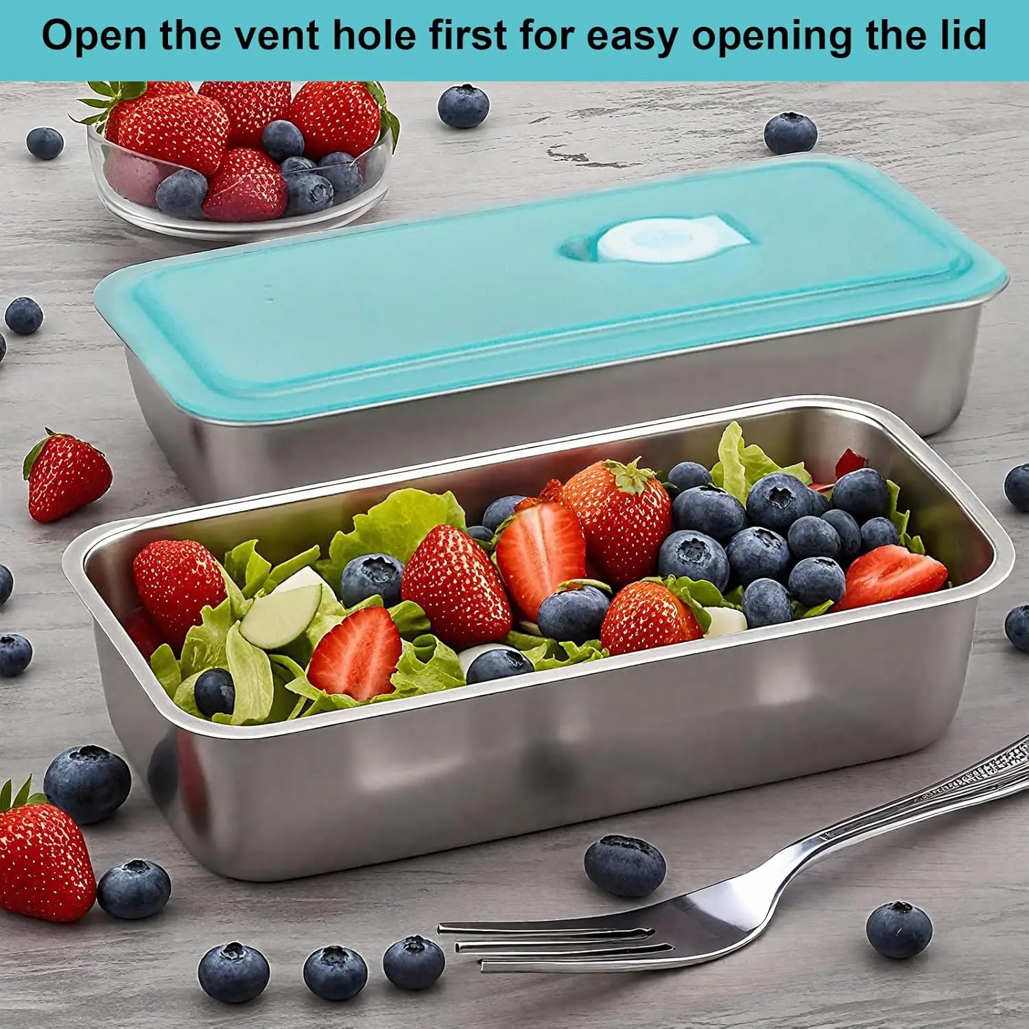 Stainless Steel Reusable Food Containers with Leakproof Lids Kitchen Food Storage Sealed Crisper Camping Picnic Lunch Bento Box
