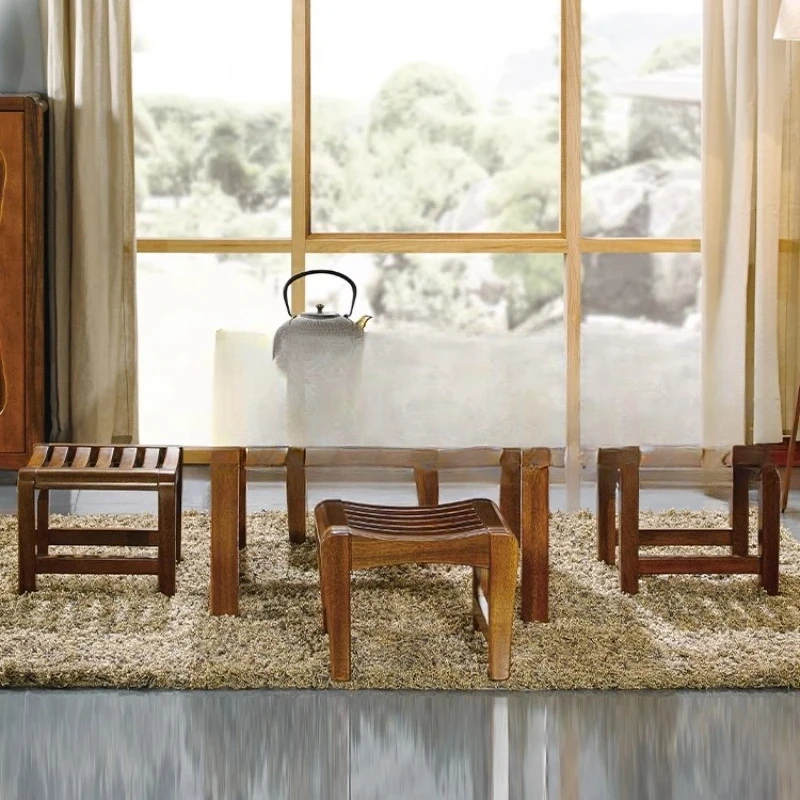 

Household small tea table Balcony Chinese style living room Small modern simple walnut tea table