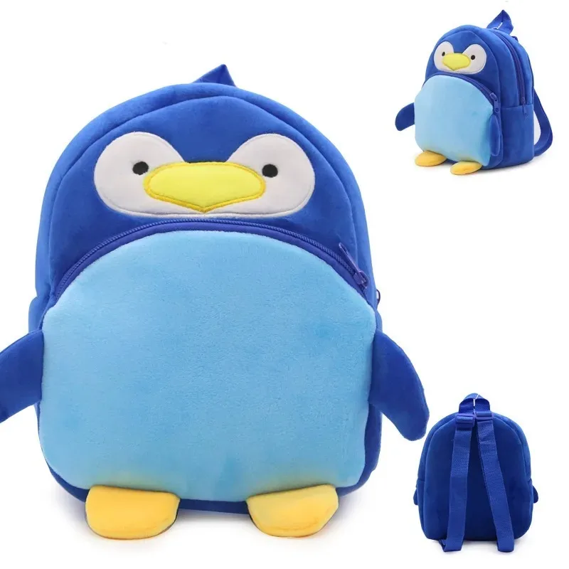 Children Spring Outing Travel Portable Backpack Creative Cute Cartoon Animal Fruit Image Plush Breathable Backpack Birthday Gift