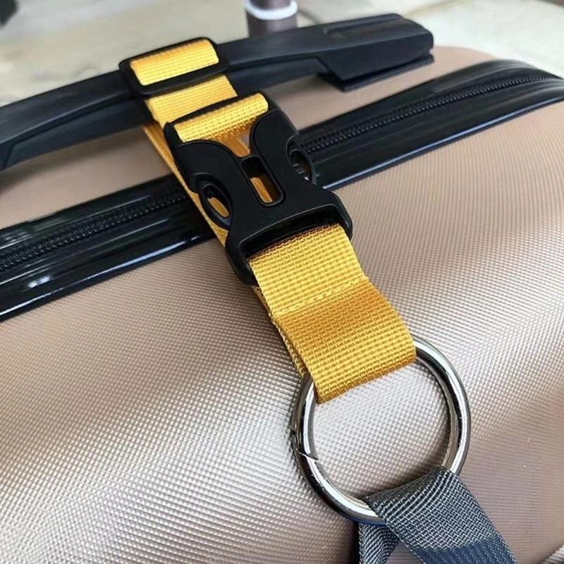 Luggage Strap Baggage Suitcase Belt Jackets Gripper Strap with O-Ring Easy to Carry Extras Bags Outdoor Travel Camping Accessory