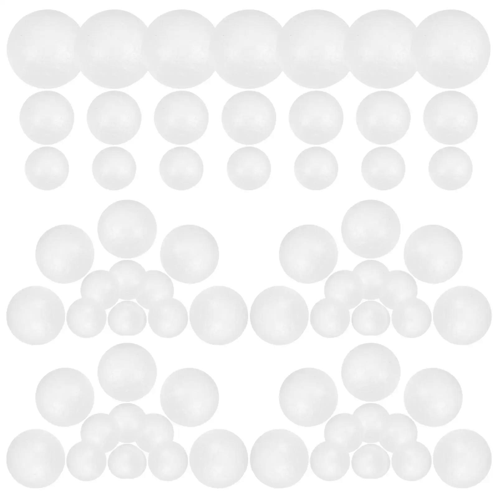 

150 Pcs Foam Balls Unfinished Craft Projects Models DIY Material Blank Balls Smooth Painted Glued Cut Polished Fixed