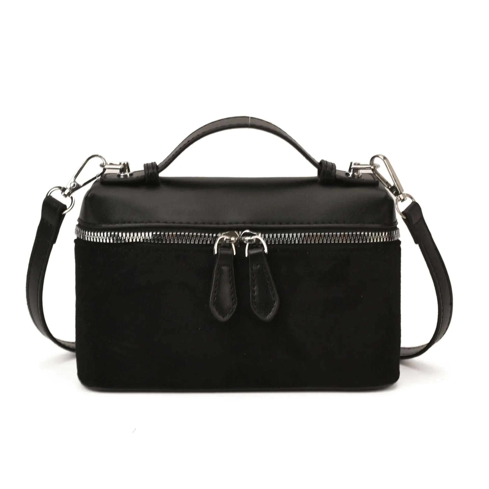 

2025 Women's Patchwork Contrast Color Crossbody Bag, Small Purse with Zipper Multi-way Shoulder Strap, Stylish Casual Bag