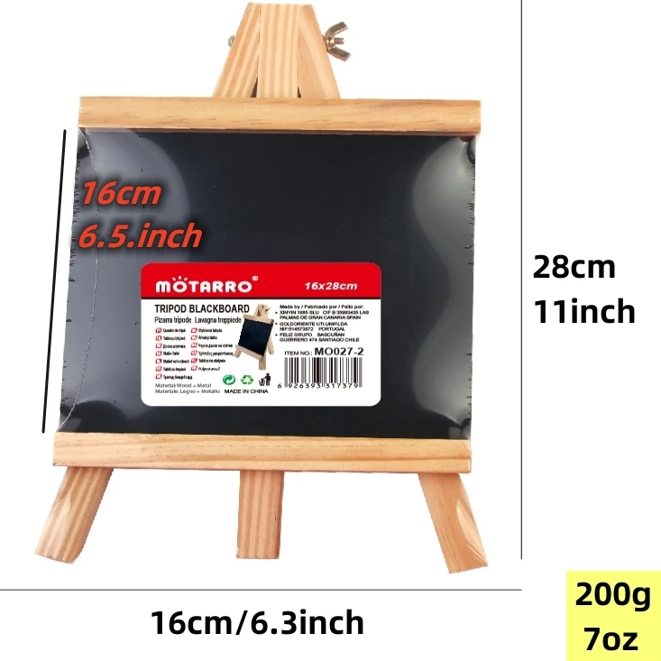 6" Chalk Blackboard with Wood Stands Message Label Board Large Small Message Chalkboard Wedding Party Decor Ornaments Memo Props