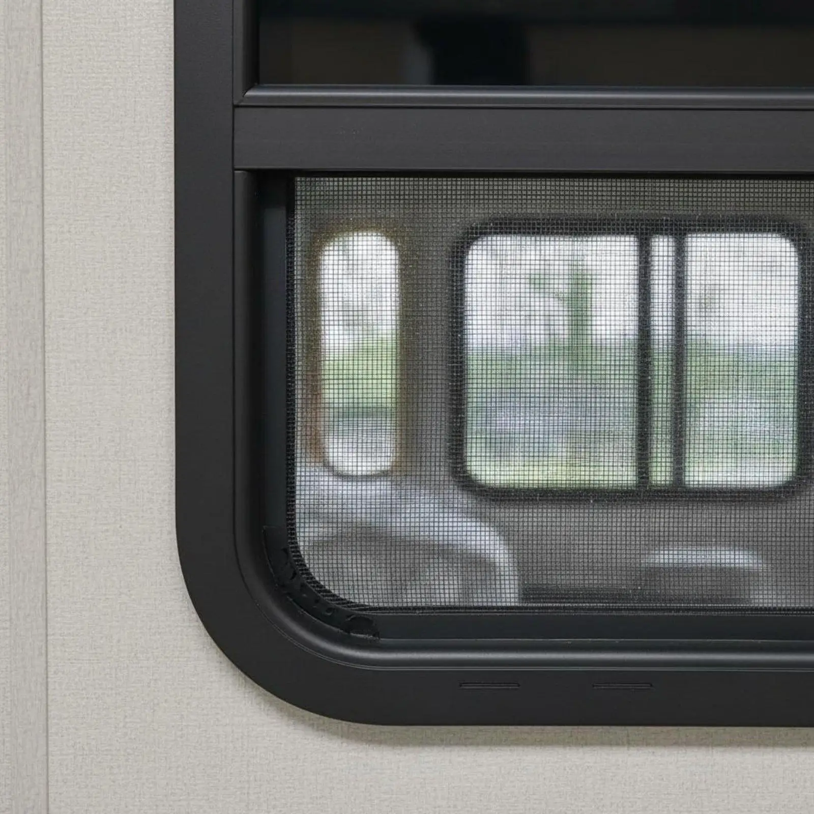 Vent Window for RV Camper Black Aluminum Frame with Sliding Screen Mesh for Trailer Ventilation and Leak Protection - view 2