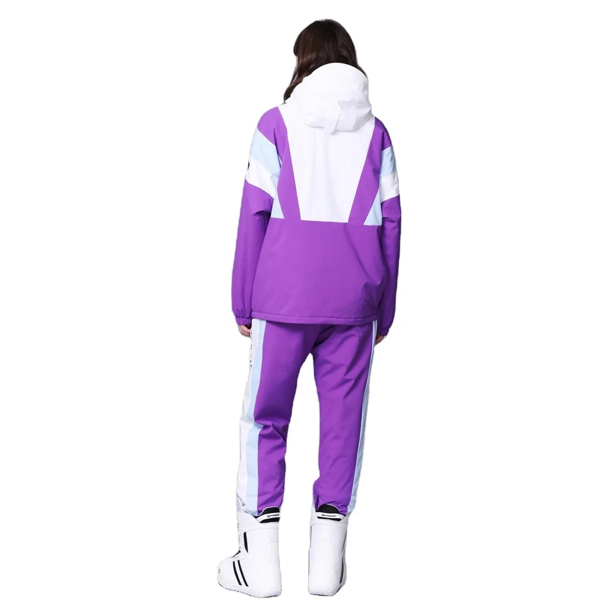 STLF مخصص الكبار شتاء دافئ في الهواء الطلق الثلوج سترة فستان أطفال مع سروال داخلي مقاوم للماء التزلج بدلة سباق وزرة الرجال النساء #3