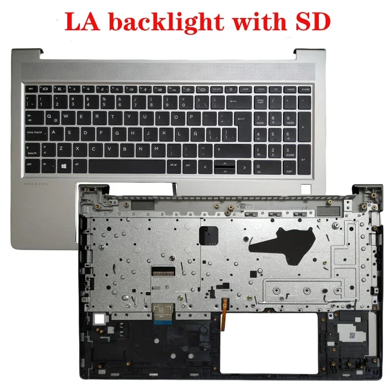 New US/LA/SP/UK Keyboard with Backlight Palmrest Cover for ProBook 450 G8 G9 650 455R ZHAN 66Pro15 G4 M21742-001