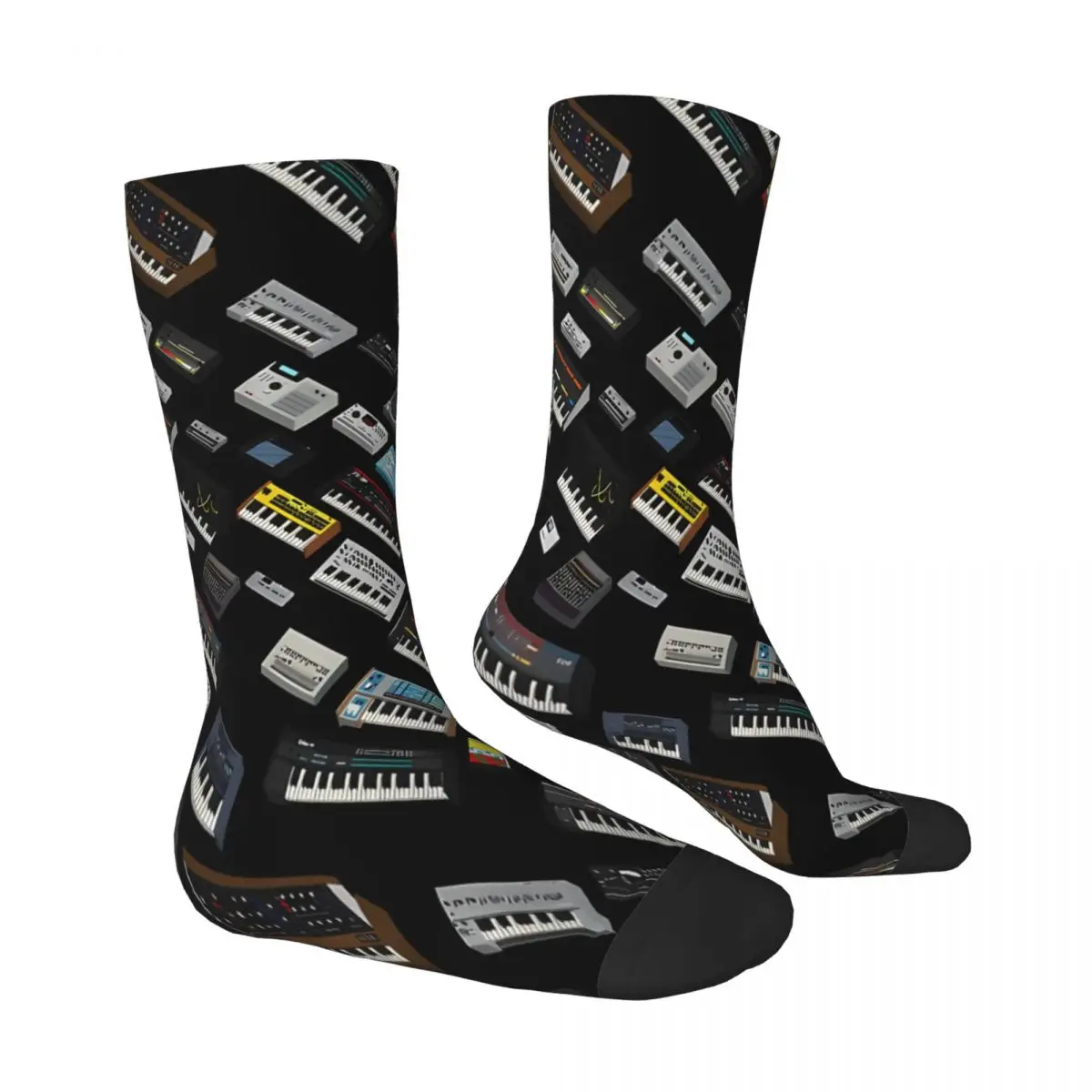 Collection Music Producer Audio DJ Synthesizer Socks Male Mens Women Autumn Stockings Polyester