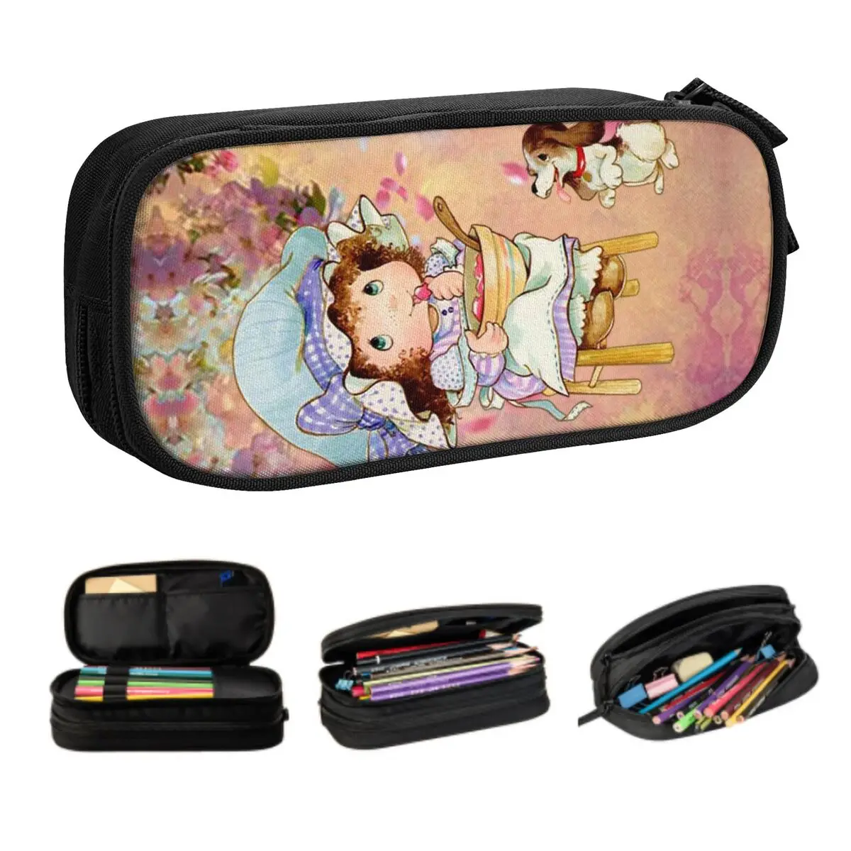 

Милый пенал Сара Каваи на заказ для мальчиков и девочек, большая емкость, пенал с героями мультфильмов, школьные принадлежности