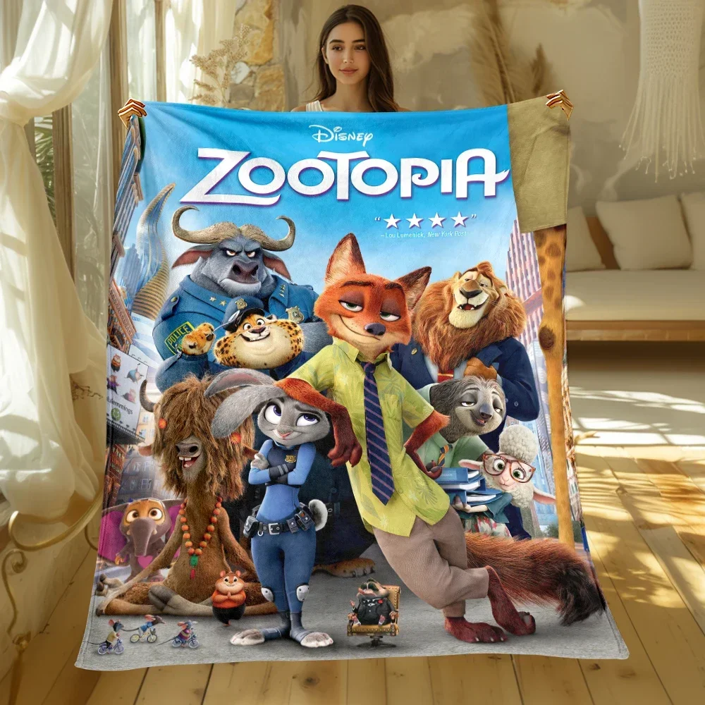 Zootropolis HD Printed Flannel Thin Blanket.Four Season Blanket.for Sofa,beds,living Rooms,travel Picnic Blanket Gifts