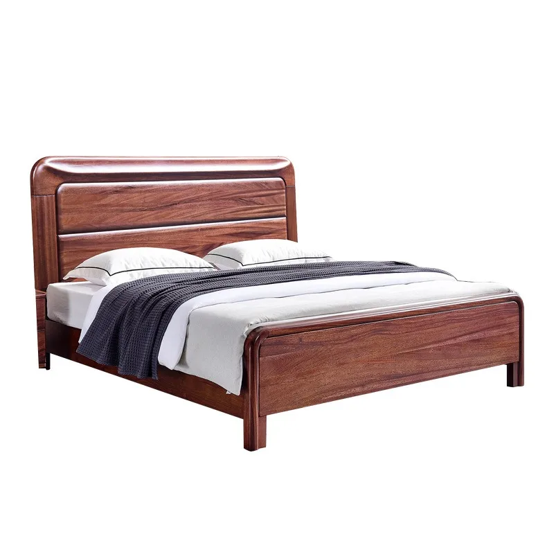 

Solid wood bed master bedroom 1.8 meters double bed box