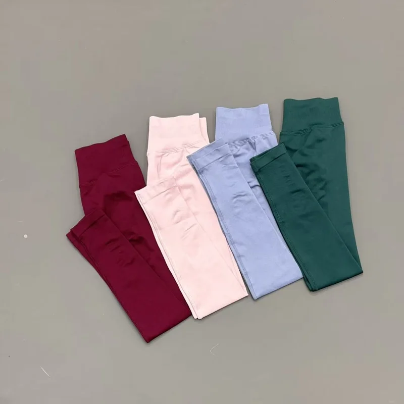 Seamless Yoga Leggings Women Low Waist Peach Booty Lifting Buttery Soft High Stretch Fitness Gym Workout Running Athletic Pants image 6