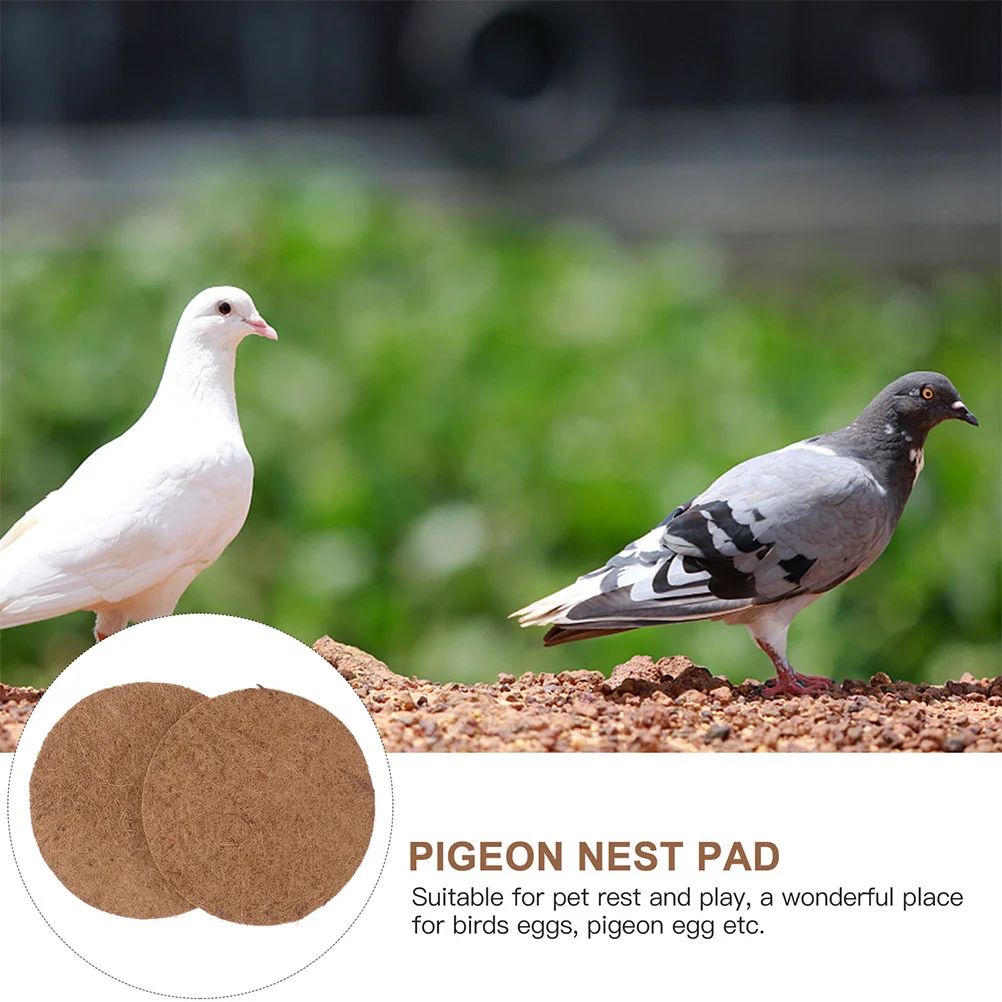 

8Pcs Bird Nest Mat Natural Coconut Fiber Pigeon Breeding Nesting Pads Warm Breathable Bird Egg Protection Pad Pigeon Nest Mat