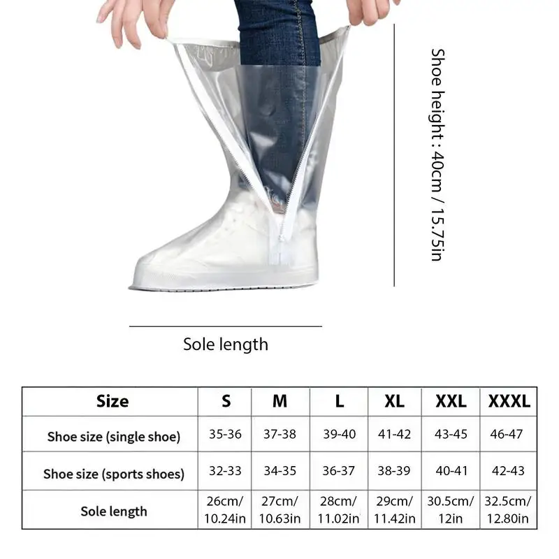 긴 방수 미끄럼 방지 부츠 레인 커버, 레인 하이 튜브 신발 보호대, 하이킹 등반용 레인 커버