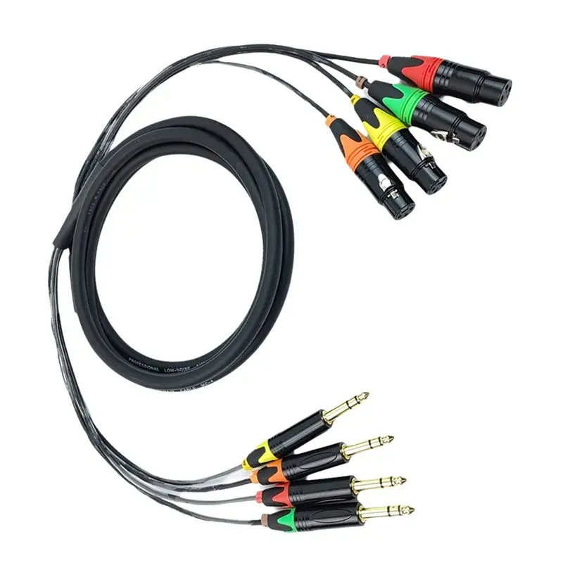 T23C 4 Channel 1/4 Inch TRS To XLR Cables 6.35Mm Jack Stereo Audio Balanced Line To XLR Microphone Cables