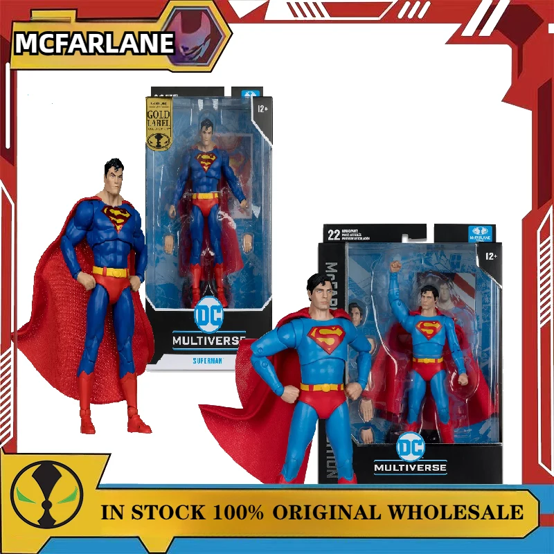 McFarlane Toys SUPERMAN (ACTION COMICS) GOLD LABEL DC MULTIVERSAL UNIVERSE 7-Zoll-Actionfigurensammlung