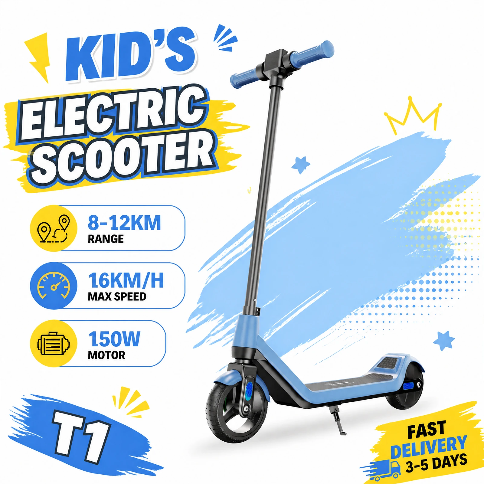 TODIMART T1 Elektroroller für Kinder 6-12 Jahre, E-Scooter Geschenk …