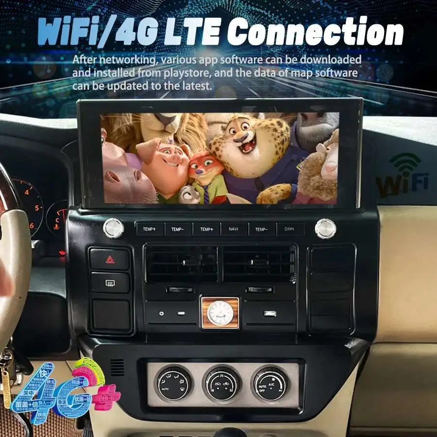 หน้าจอ Qled ขนาด 12.3 นิ้วสําหรับ Nissan Patrol Y61 Wireless Carplay เครื่องเล่นวิดีโอมัลติมีเดีย Android วิทยุ Cluster อัพเกรด