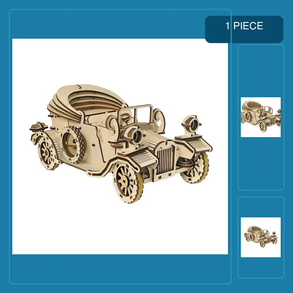 3D Wooden Puzzle Handmade Retro Convertible Model Handmade DIY Assembly Toy Jigsaw Model Building Kits for Children Gift