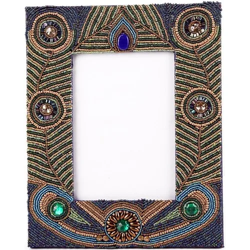 Navy Blue Peacock Patterned Frame 13 X18 cm HBCV00000AFLNB1