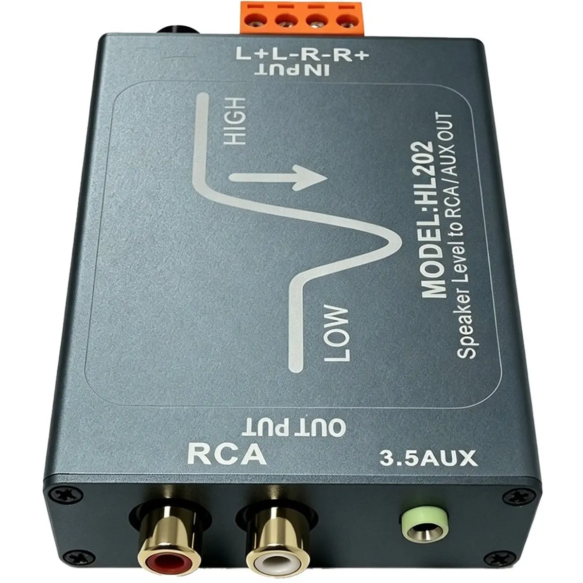 Speaker Level to 3.5mm AUX Converter Isolation Passive Attenuator 20Hz-20KHz Power Amplifier Level to AUX Output