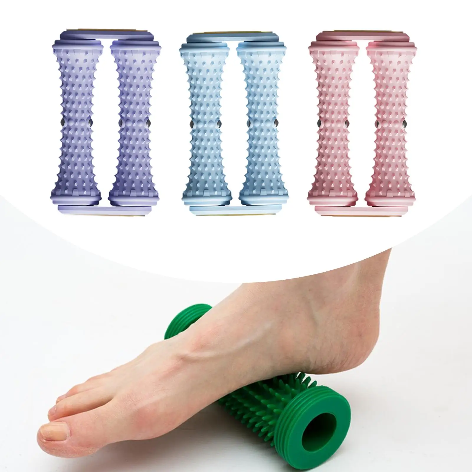 Rouleau de massage des pieds en PVC, outil pratique pour la relaxation des pieds et des jambes, yoga et étirements