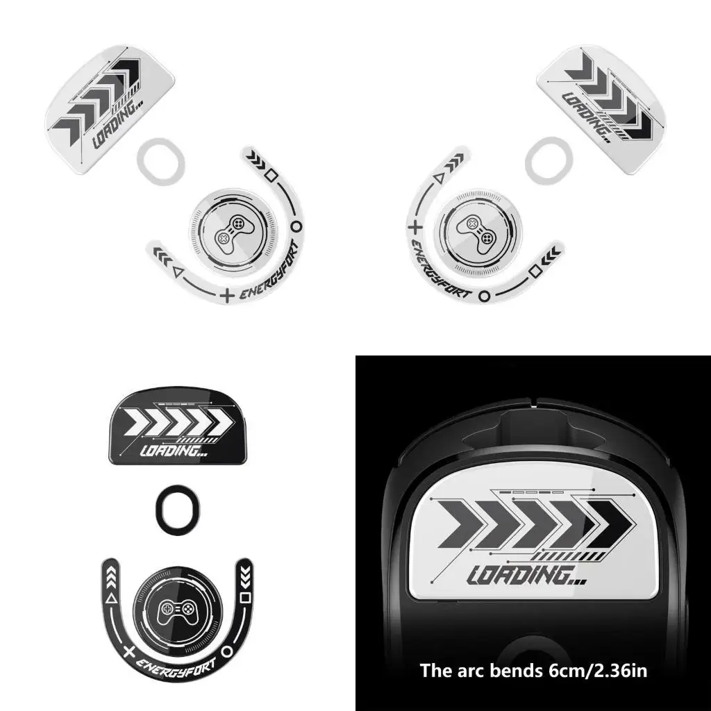 

R53C Durability Glass Mouse Feet Pad Skates for GPW3 Mouse Feet Pad Enhances Control and Smooth Glidings, Suitable for Users