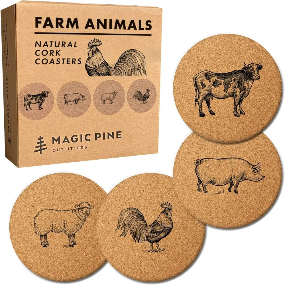 

Farm Animal Coasters (Set Of 4)