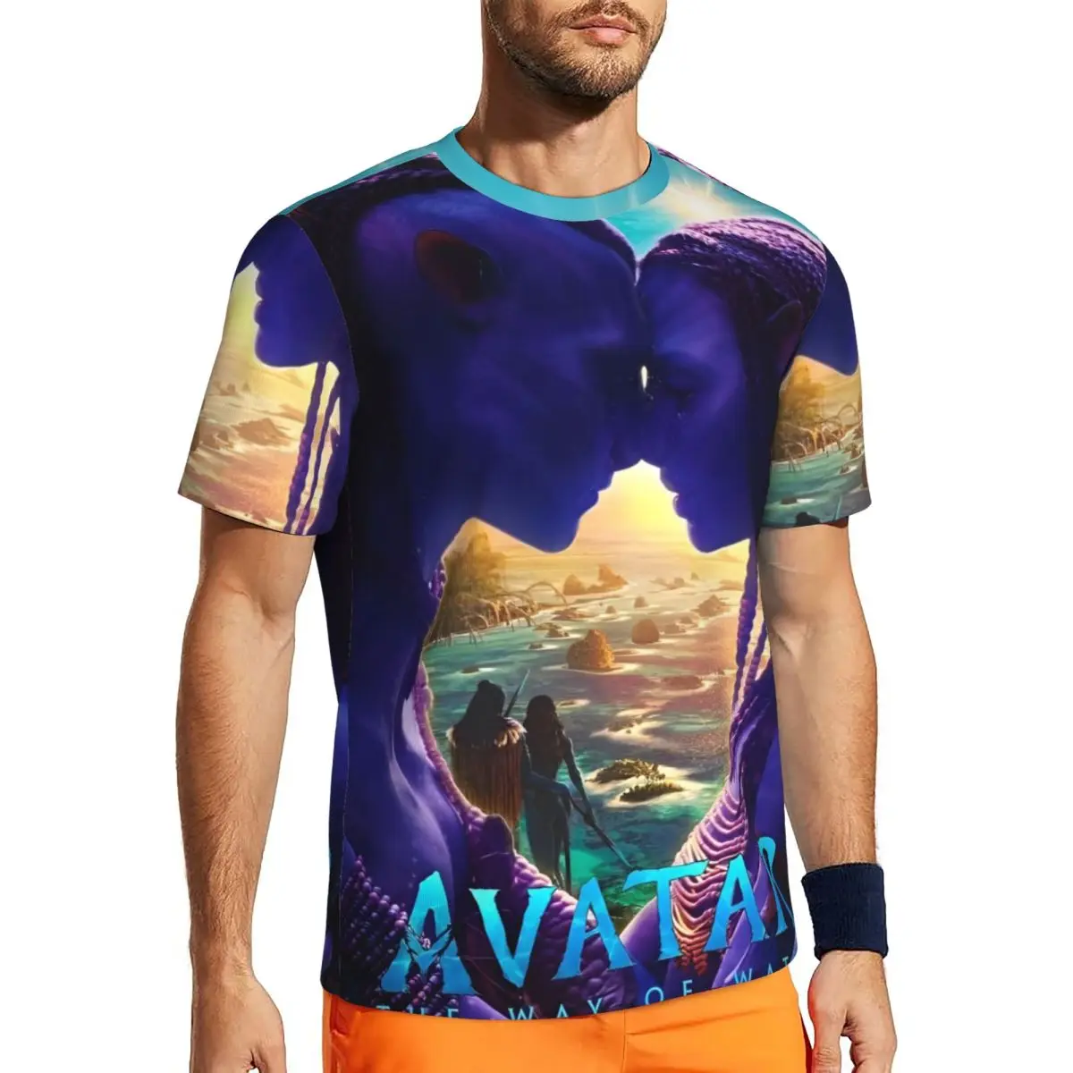 

Gym T-Shirt For Men Movie Avatar The Way Of Water T-Shirts Popular Beach Tee Shirt O Neck Y2K Retro Custom Clothes Plus Size