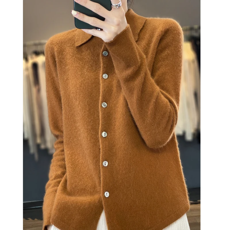 Tempérament – cardigan en cachemire pour femme, pull élégant, ample, printemps et automne