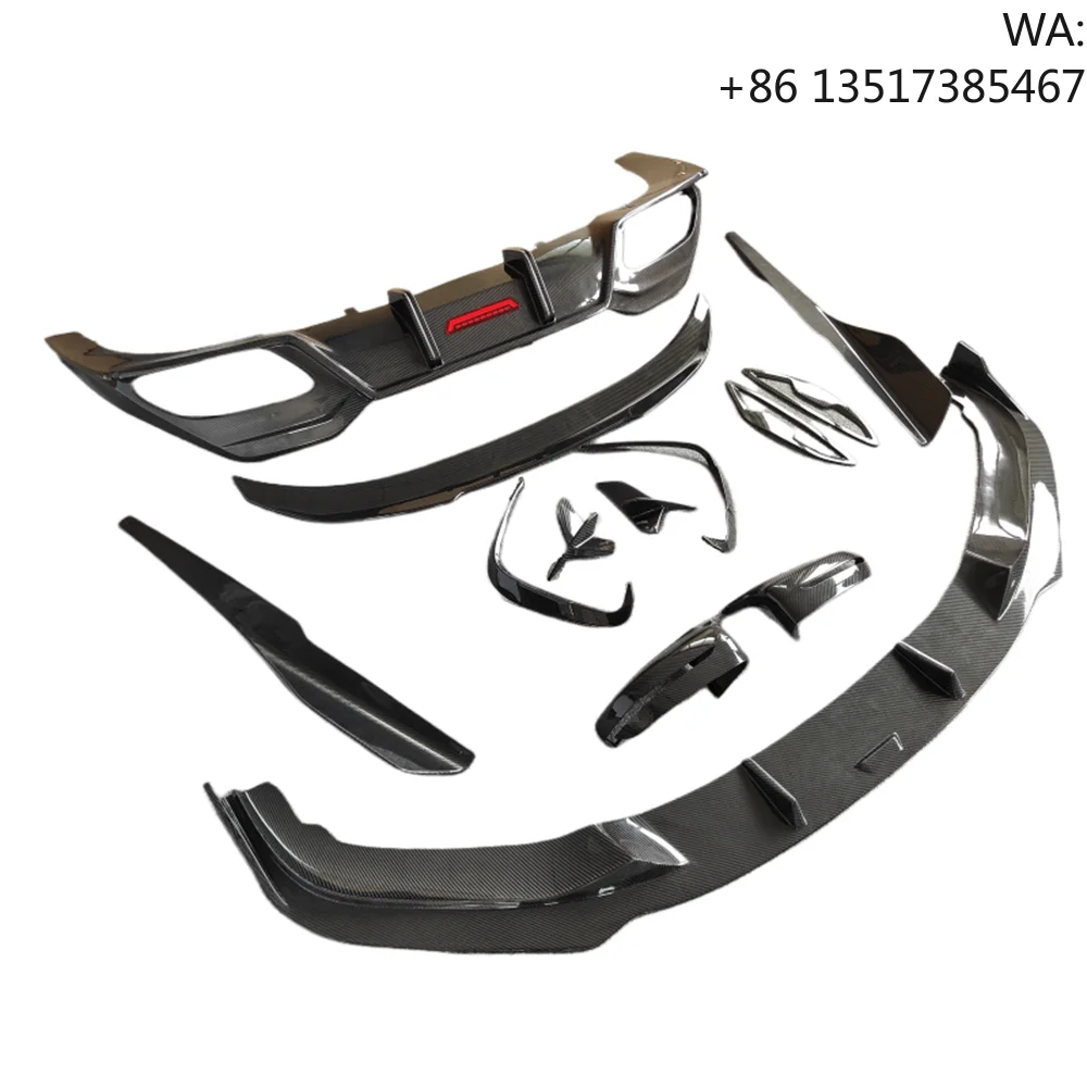 Used for BMW 8 Series G15 G16 M850i Carbon Fiber AC Style Front Bumper Diverter Side Skirt Spoiler Rear Diffuser Body Kit
