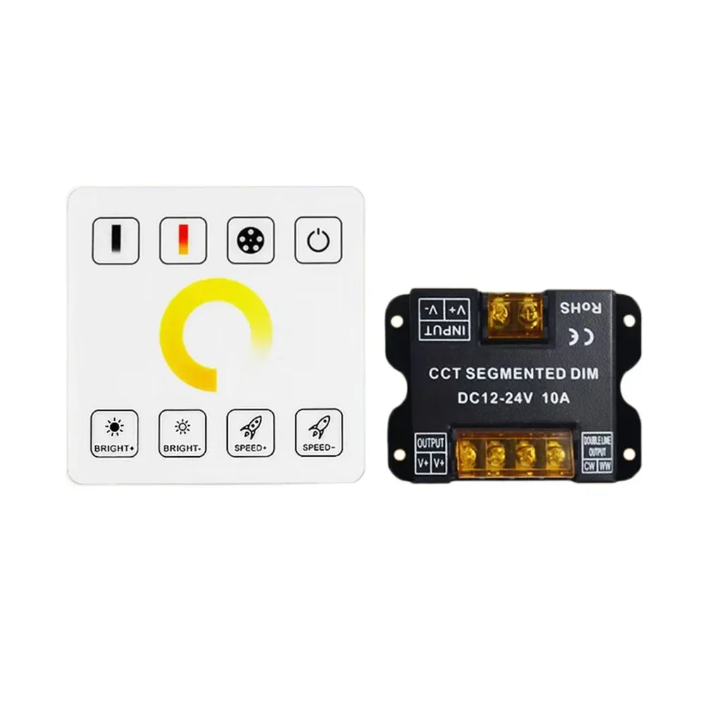 86 Touch Panel 10A High-power Wireless Wiring Free CCT LED Controller Led Dimmer DC12-24V