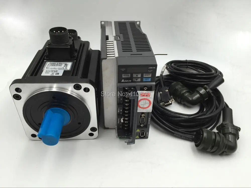 Set Sales 1.5kw Delta 1500 W Servo Motor ECMA-E21315RS And Drive  ASD-B2-1521-B with Cable with 3000 rpm