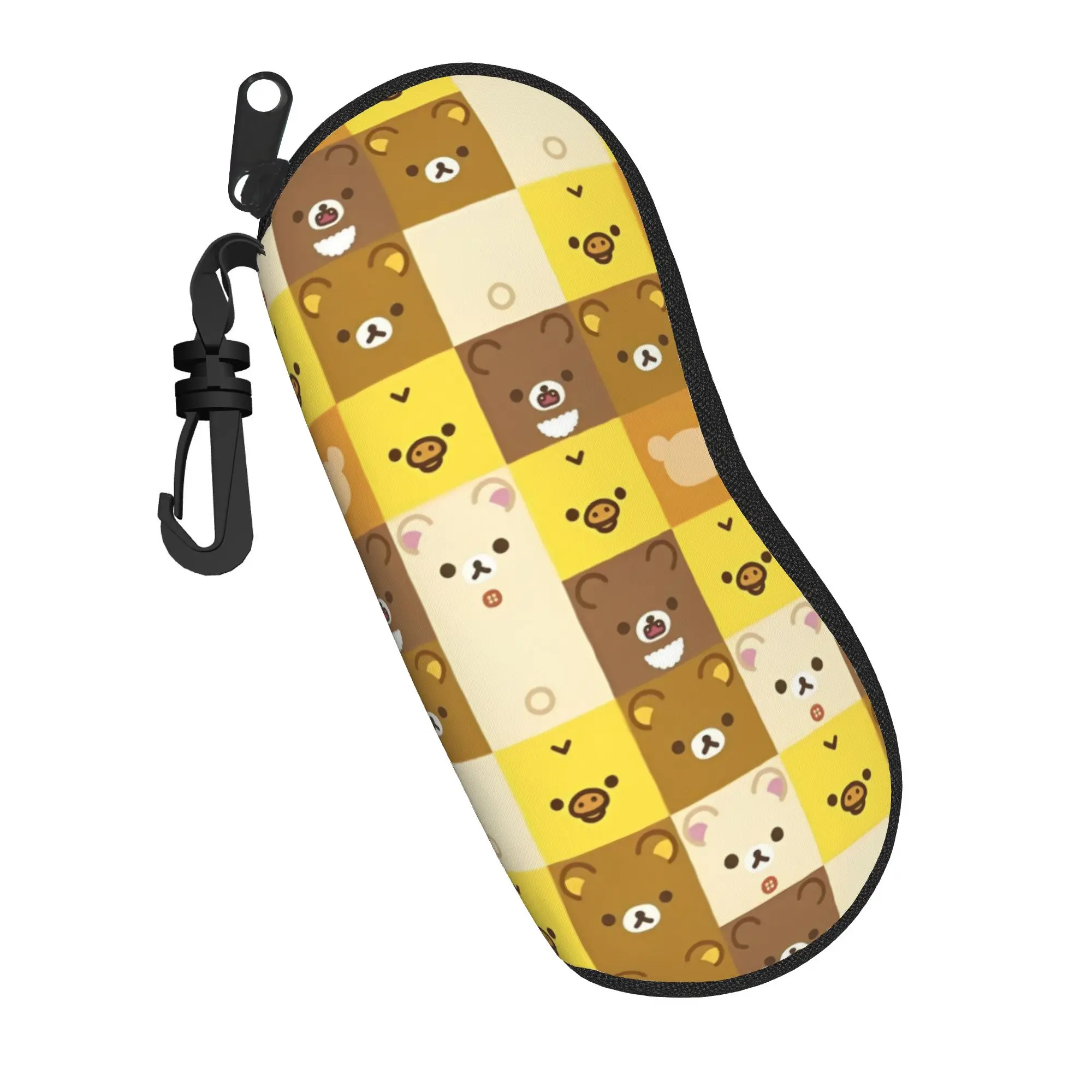 cute kawaii Rilakkuma bear Glasses Case Unisex Portable Box  Sunglasses Protector Office Eyewear Container