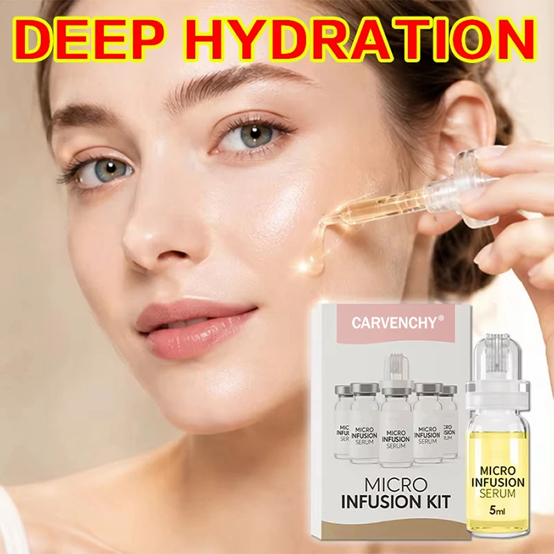 Collagen Hyaluronic Nicotinamide Facial Microneedle Introduction Ampoule Essence Solution Set Roller Care Essence Serum 0.3mm