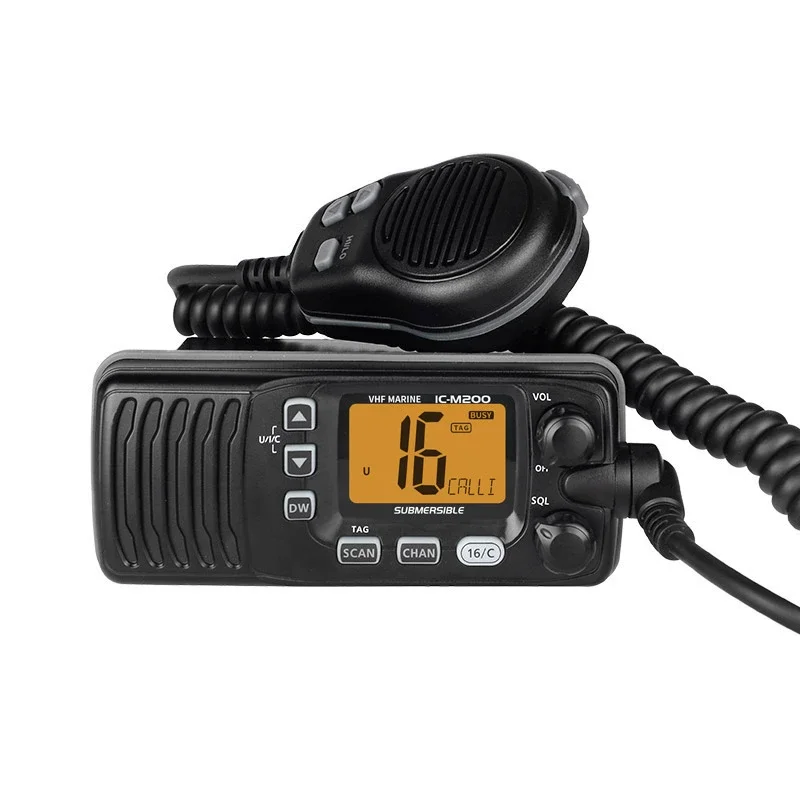 IC-M200 Mobile Radio VHF Marine Transceiver Radio Submersible Car Shipboard Ship Radio Station 25W For ICOM