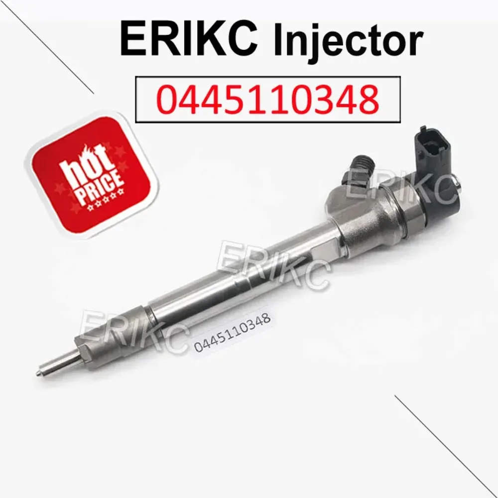 

ERIKC 0445110348 Diesel Engine Fuel Injector Assy 0 445 110 348 Common Rail Injectors Sprayer Nozzle 0445 110 348 for Bosch