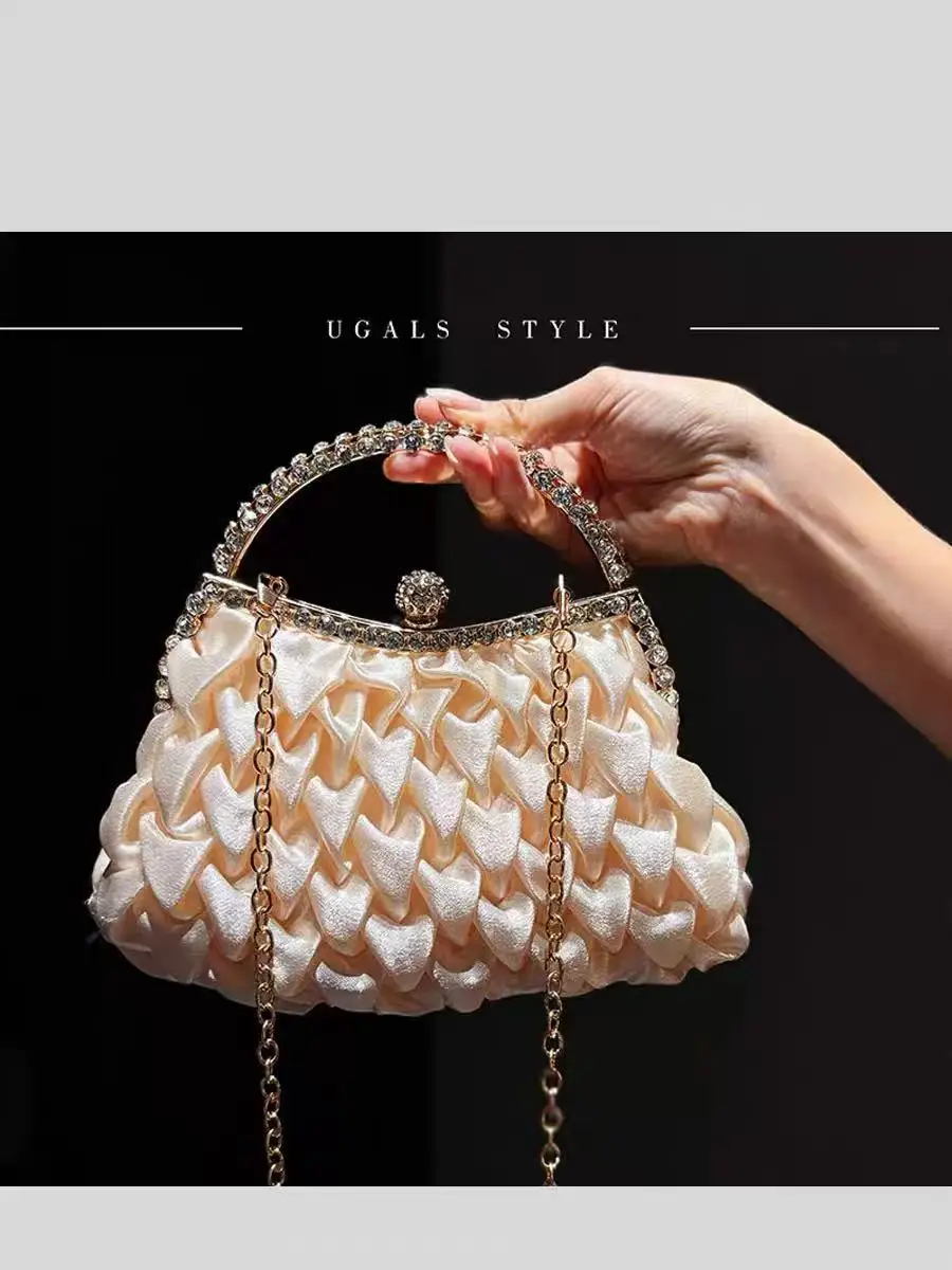 

Luxury Designer Fashion Banquet Bag Wedding Party Clutch Purse Women Handbag Glitter Rhinestone Diamond Evening Bag Shoulder Bag