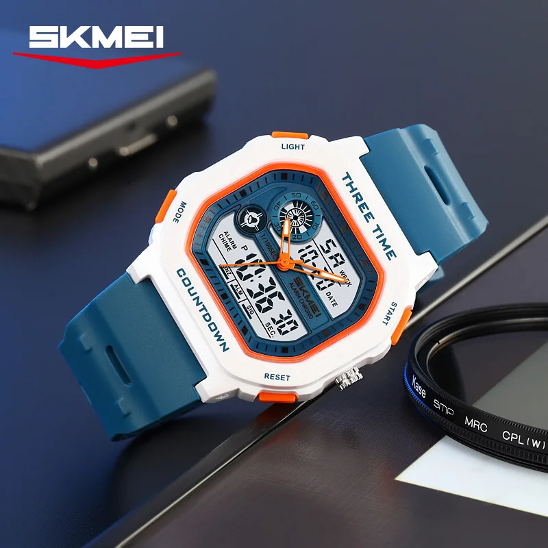 SKMEI 2641 Waterproof Military High-end Dual-display Digital Watch for Men Countdown Mens Wristwatches Alarm Sports Relojes